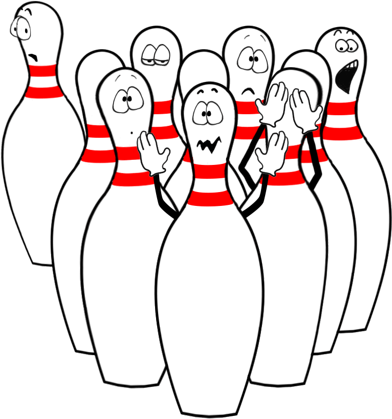 Bowling Clipart - Funny Ten Pin Bowling (886x886)