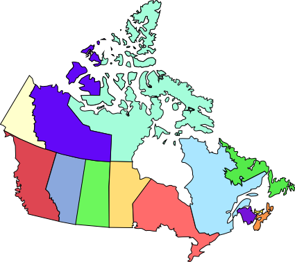 Canada Provinces - Number Of Provinces And Territories In Canada (425x378)