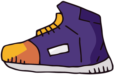 Basketball Sneaker Cartoon Transparent Png - Dibujos Botas De Baloncesto (512x512)