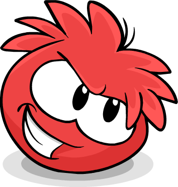 How To Draw Red Puffle From Club Penguin With Easy - Club Penguin Red Puffle (354x372)