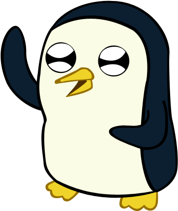 Cute Cartoon Penguins To Draw Download - Adventure Time Gunter Cute (439x490)