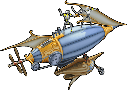 Steampunk Airship Clipart 4 By Morgan - Airship (512x512)