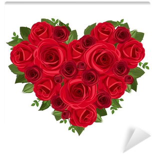 Heart Bouquet Of Red Roses - Strauß Roter Rosen (400x400)