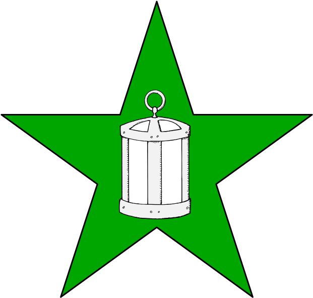 On A Mullet Vert A Lantern Argent - Maroc Star Png (708x708)