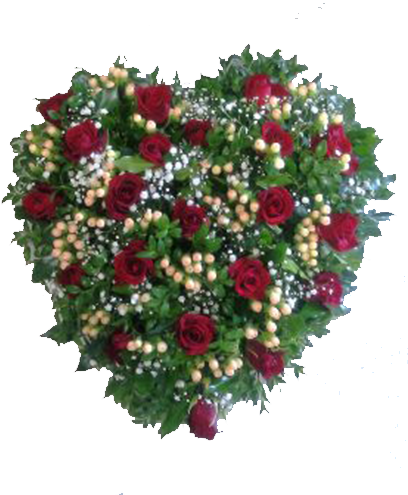 Red Rose Heart - Garden Roses (500x500)