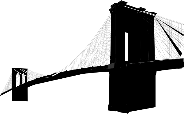 Brooklyn Bridge Only Clip Art At Clker - Png Jembatan (600x487)