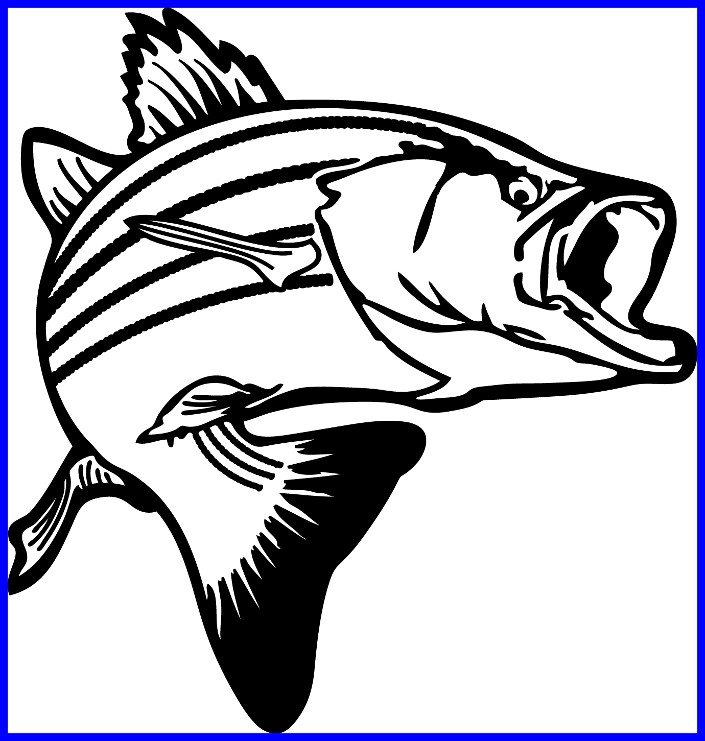 Fish Drawing Fish Drawing Artist Marvelous Jumping Bass Clipart 1380x1451 Png Clipart Download