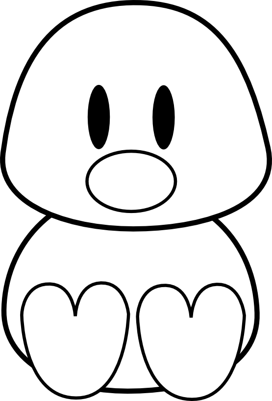 Chovynz Baby Tux Black White Line Art 555px - Black (555x817)