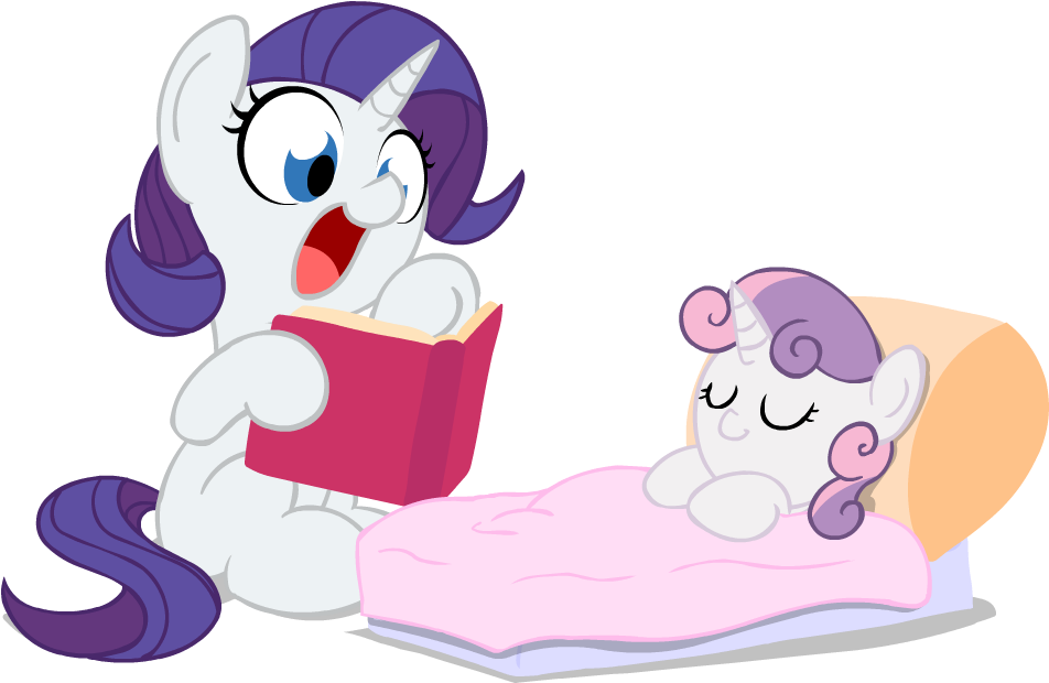 Mrponiator, Bed, Bedtime Story, Cute, Foal, Raribetes, - Bedtime Story Transparent Background (952x620)