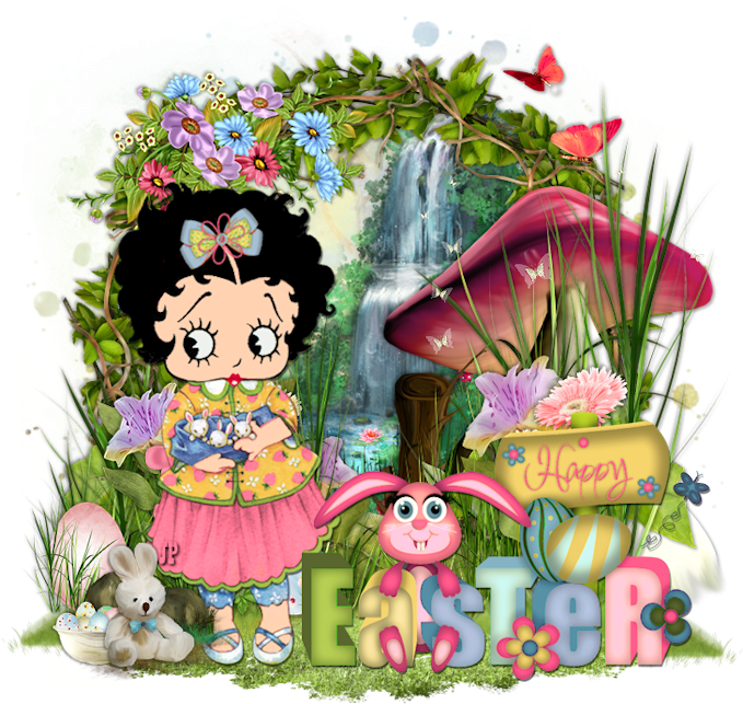 Bb Happy Easter - Betty Boop (747x708)