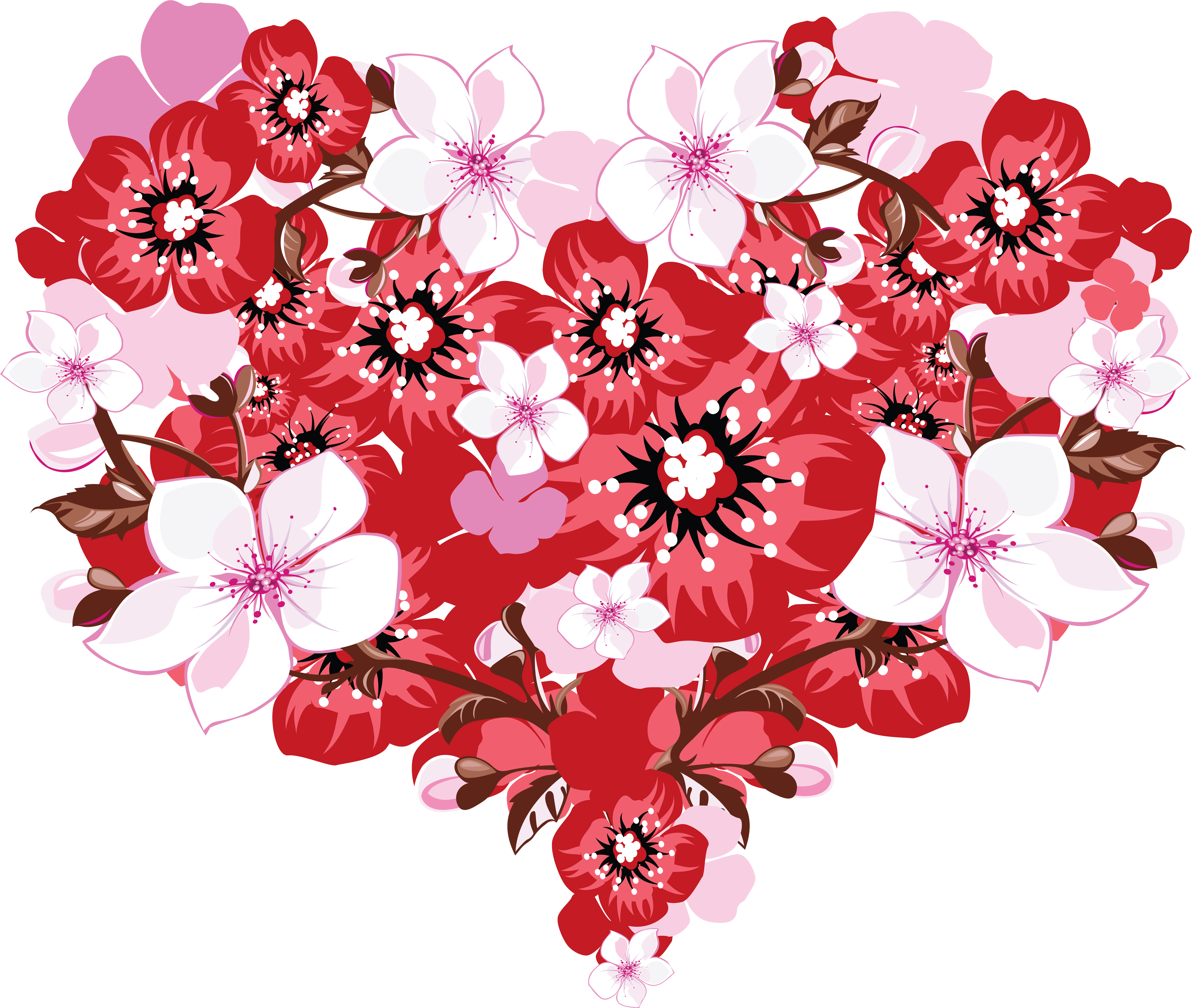 Heart Heart-shaped Artistic Flower Wallpaper - Best Gift - Lilac Flowers Heart Valentine Hoodie/t-shirt/mug (6522x5583)