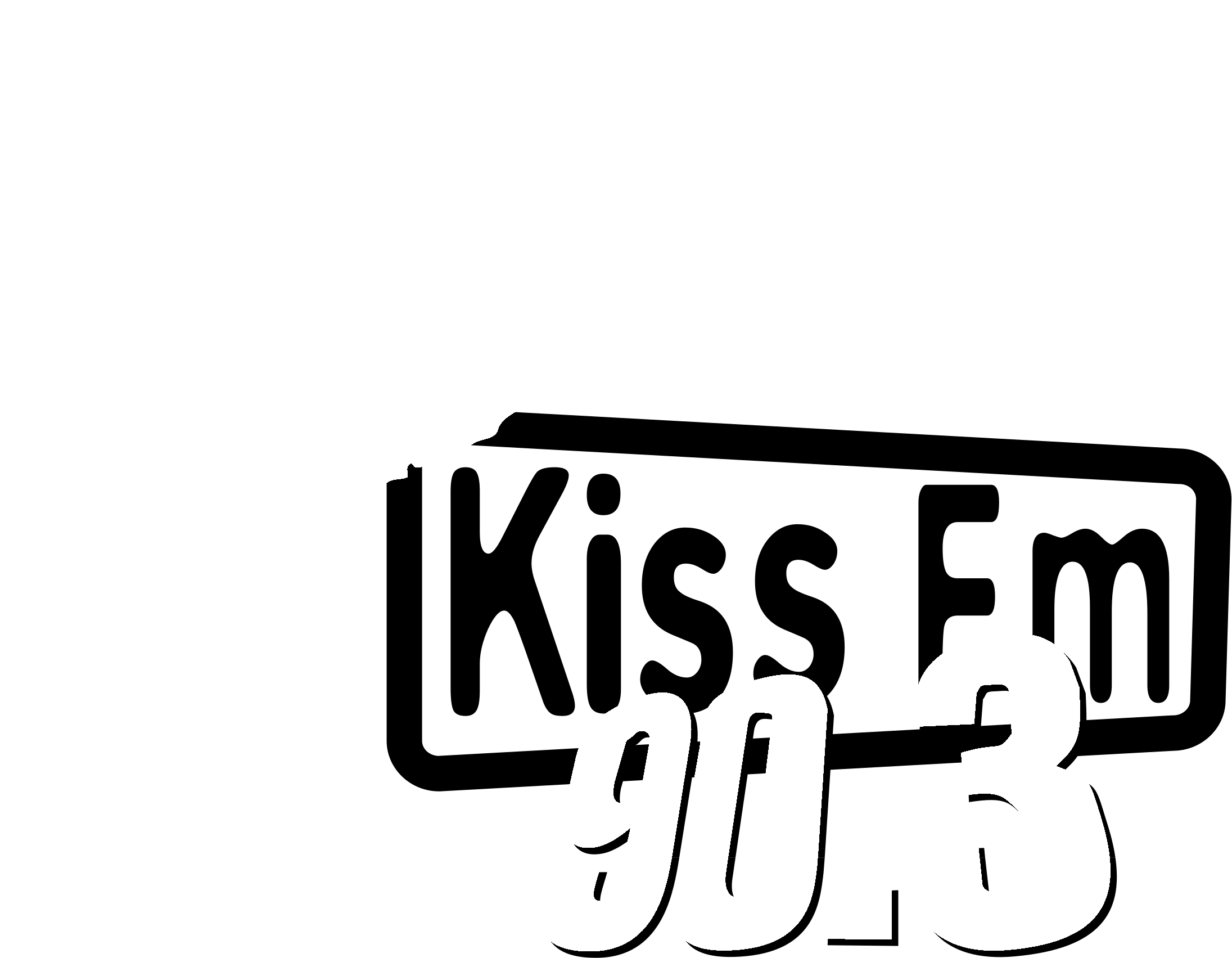 Kiss Fm 90 3 Logo Black And White - Kis Haarverf (2400x2400)