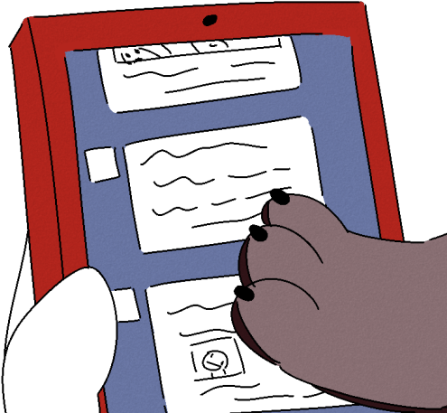 Scroll Through Tumblr Using Only Ur Bf's Peets - Cartoon (540x540)