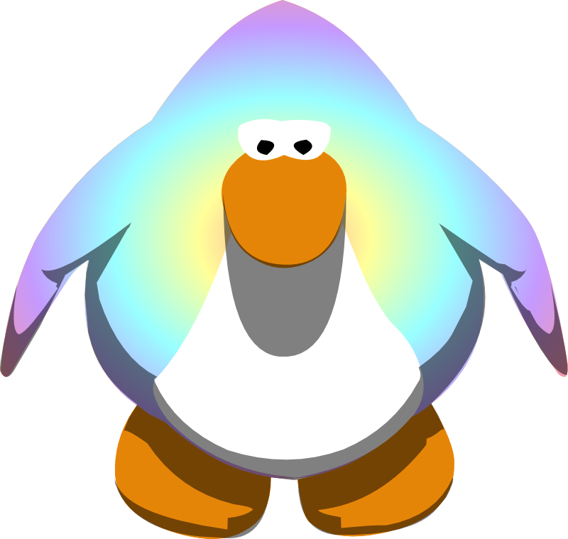 Rainbow Penguin Fanart - Club Penguin Rainbow Penguin (800x759)
