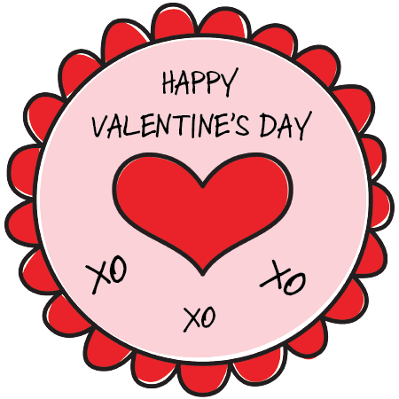 Valentine's Day Napkin Knot - Sticker Para Baby Shower Marinerita (450x450)