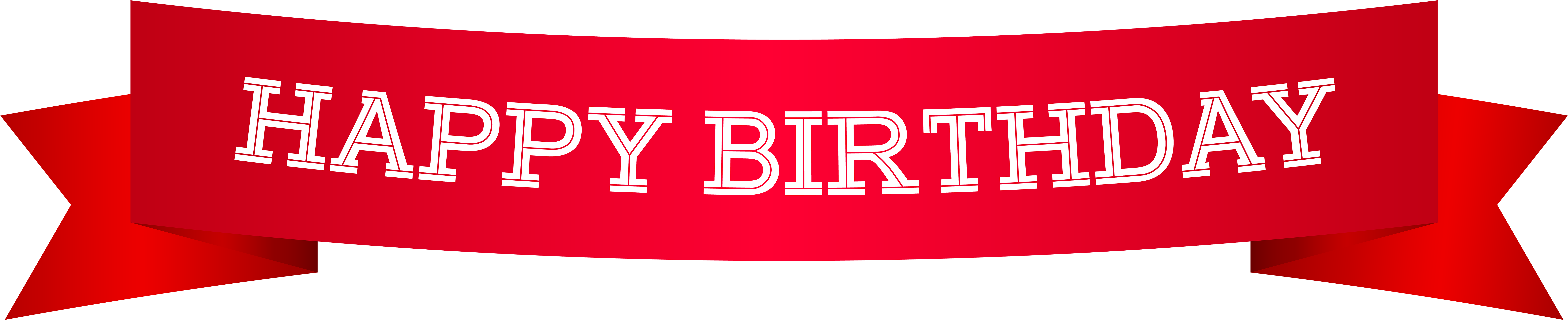 Happy Birthday Banner Red Png Clip Art Image - Label (8000x1705)