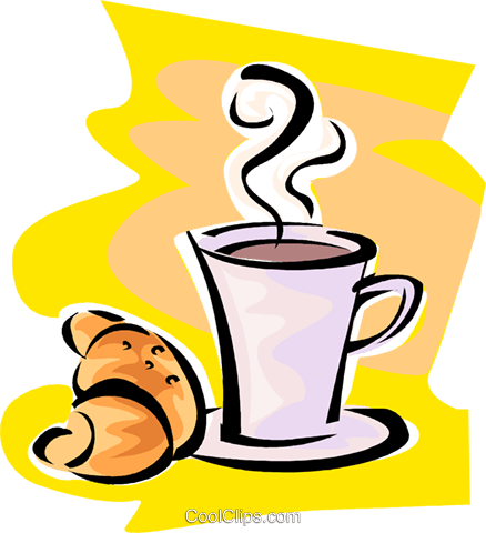 Id-3640779504, Croissant,coffee - Croissants And Coffee Clipart (438x480)