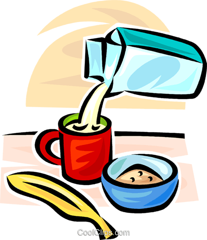 Milk Carton Clipart Coffee Milk - Milchtüte Clipart (413x480)