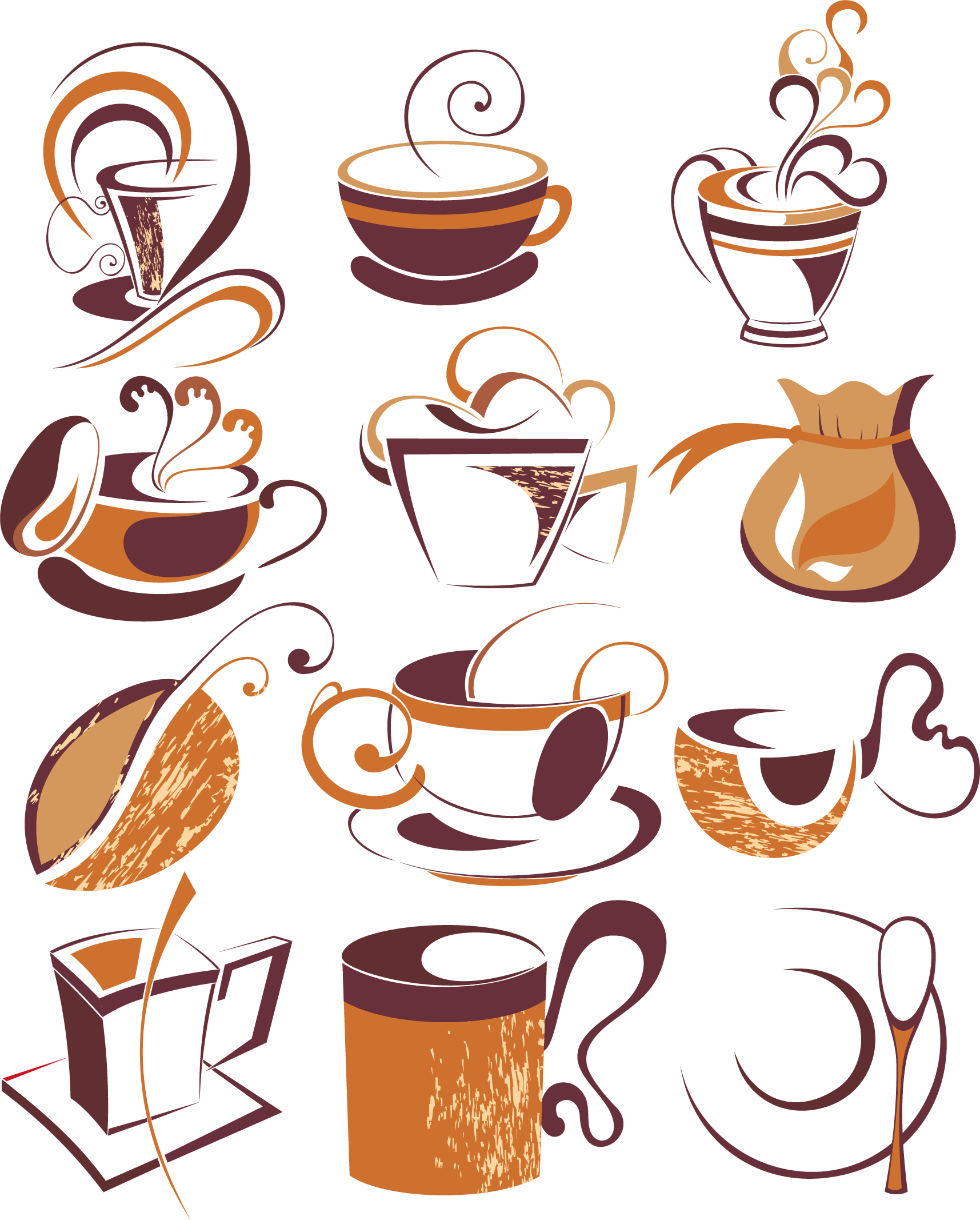 Turkish Coffee Cappuccino Cafe Coffee Cup - Line Art Coffee (1715x2134)