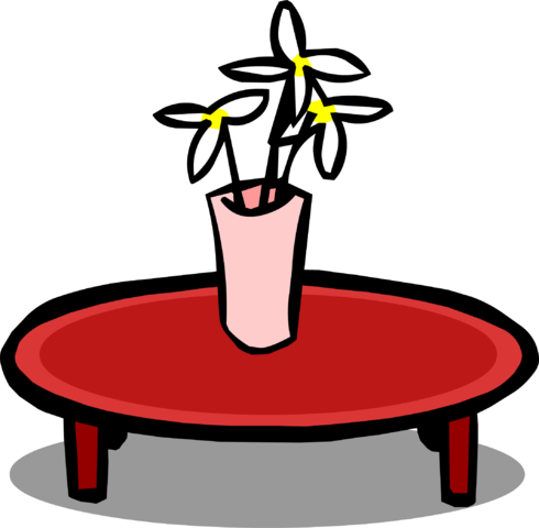 Red Coffee Table Sprite 003 - Coffee Table (490x480)