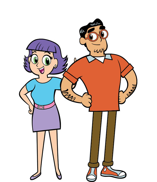 Mom Dad 1 - Mom And Dad Clipart (672x773)