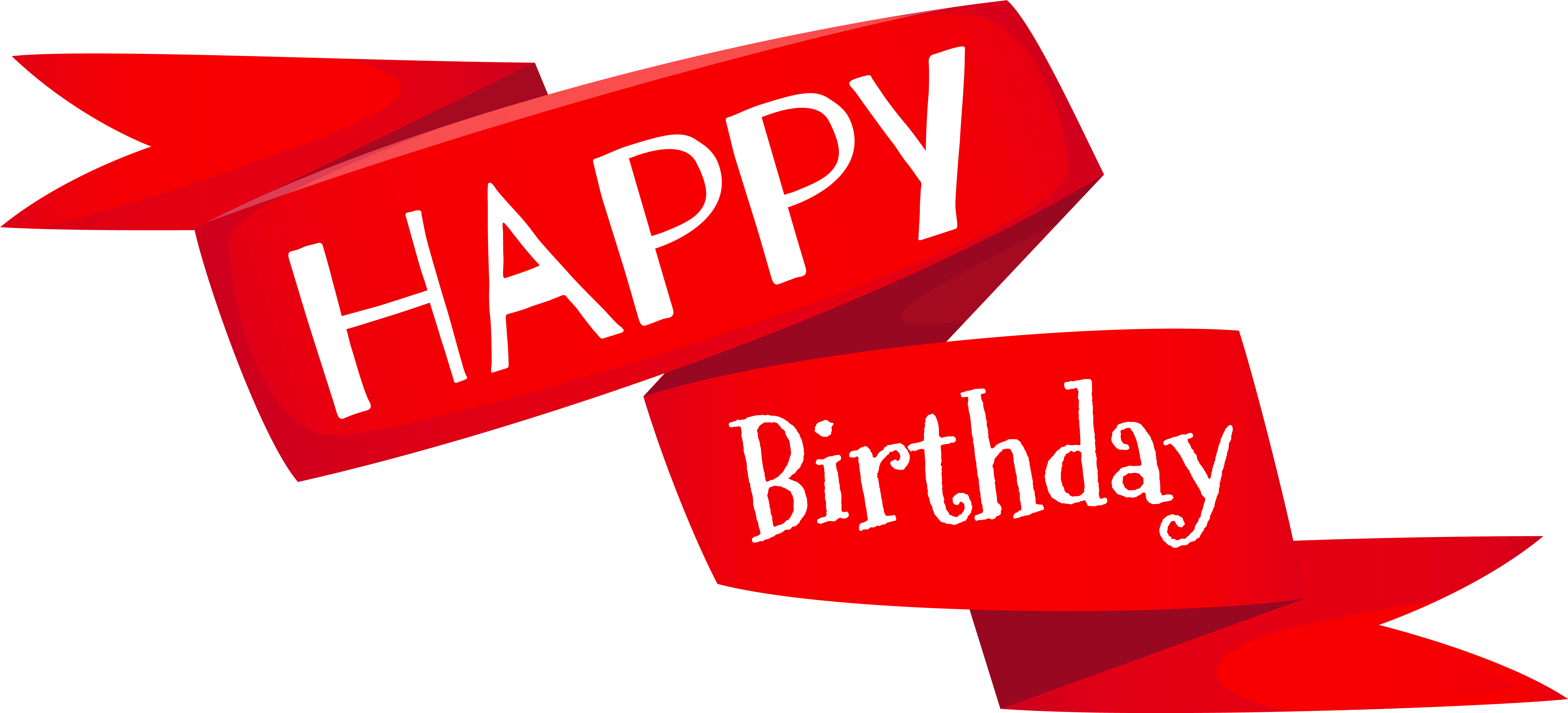 Red Happy Birthday Banner Png Image - Red Happy Birthday Banner Png Image (6298x2864)