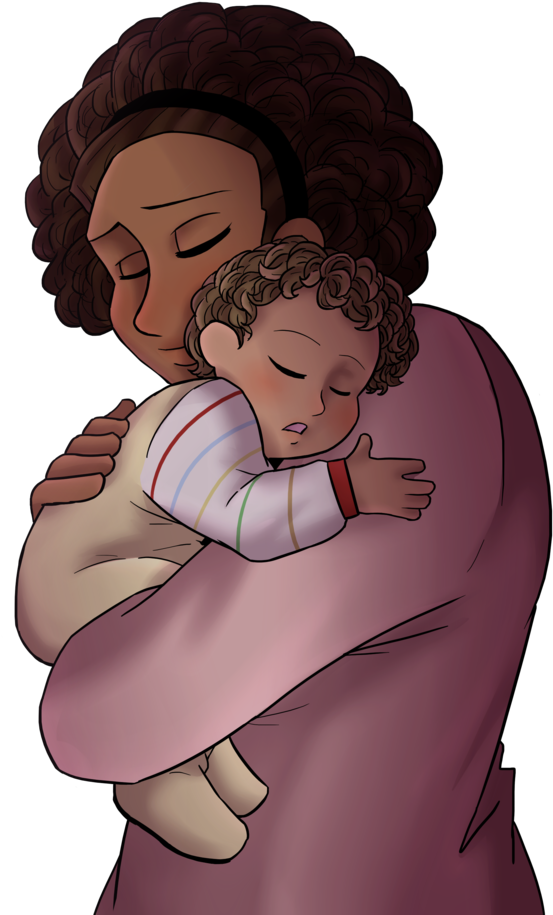 Mama Bear And Baby Bear By Donnyanne - Cartoon (847x944)