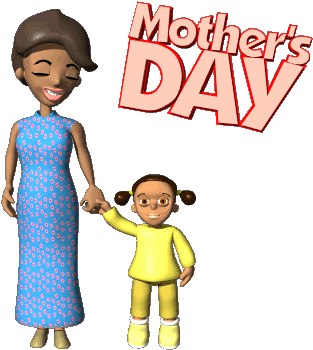 Animated - Mother And Daughter Cartoon Gif (364x364)