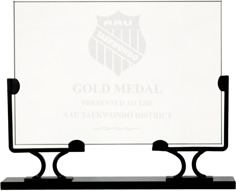 Medium Horizontal Rectangle Vintage Glass With Metal - Glass (900x729)