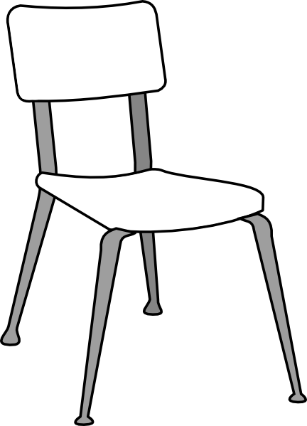 White Classroom Chair Clip Art At Clker Com Vector - Office Chair (432x599)