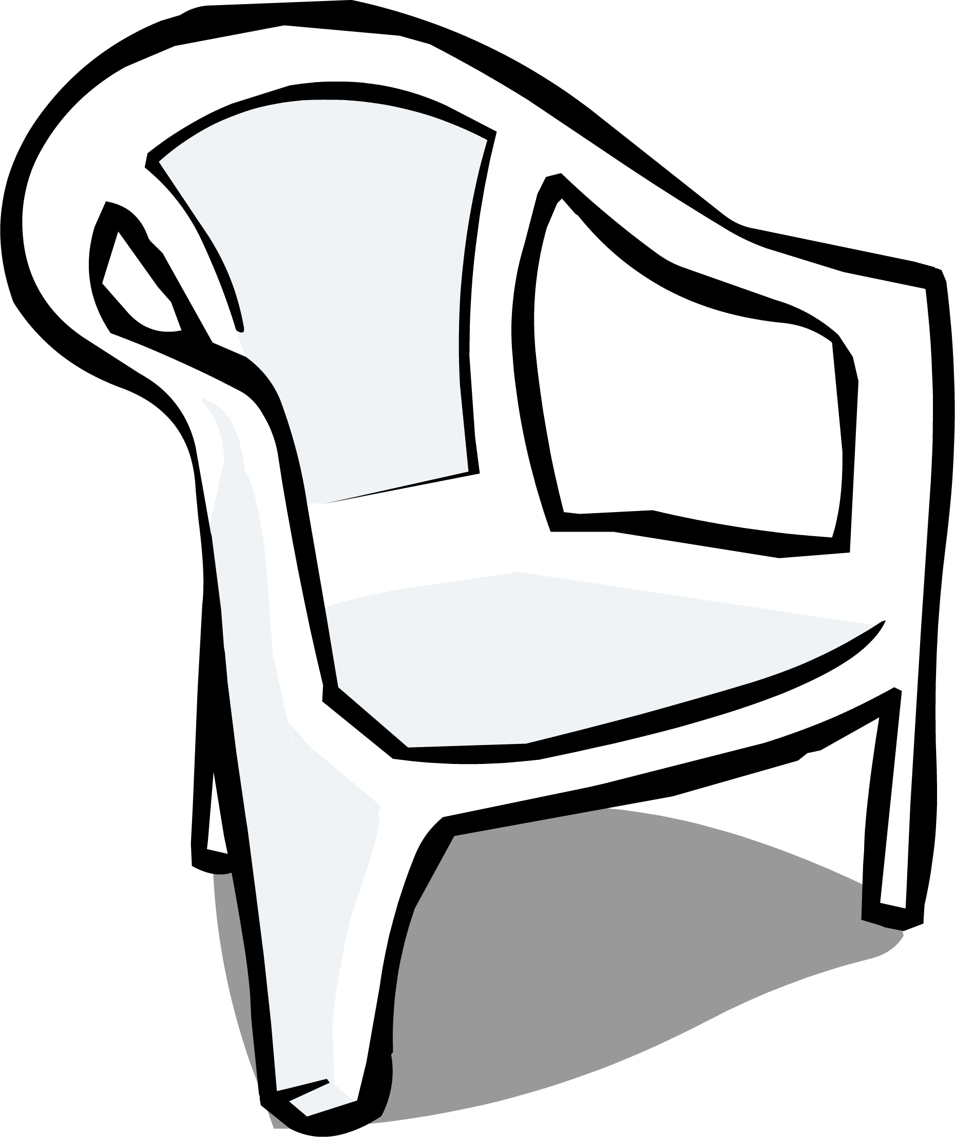 White Plastic Chair Sprite 005 - Chair (1860x2216)