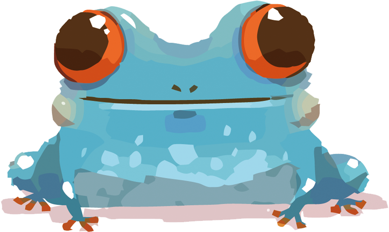 Blue Poison Dart Frog Reptile Cuteness Illustration - Frog (1500x1154)