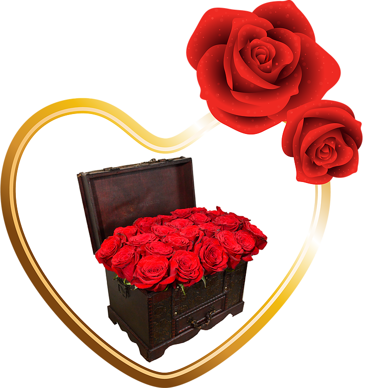 Red Valentine Bouquet White Roses - Happy Valentines Day Friend (714x759)