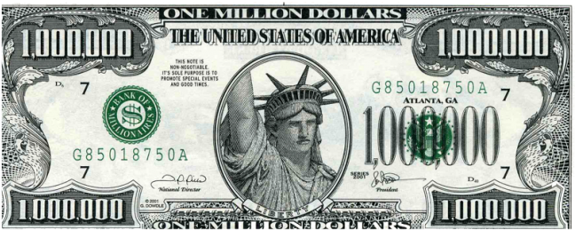 Goggles, Hat, Gloves, Scarf, Etc - One Million Dollar Bill (650x400)