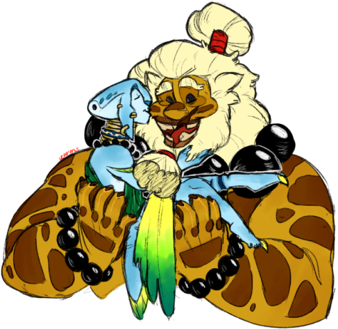 When I Was Younger And Played Oot I Shipped These Two - Illustration (500x495)