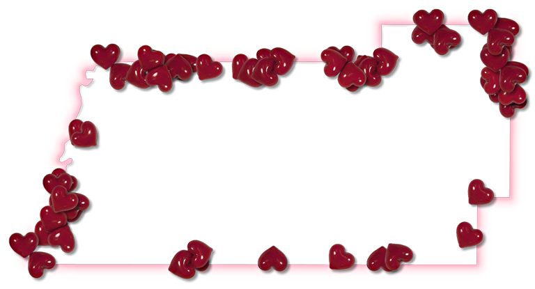 A Map Of Pasco With A Pink Glow Outline And Randomly - Love (768x415)