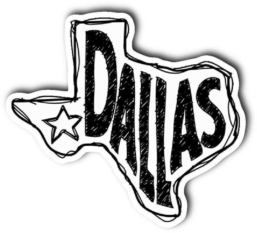 Dallas, Texas Sticker - Texas (1064x1064)