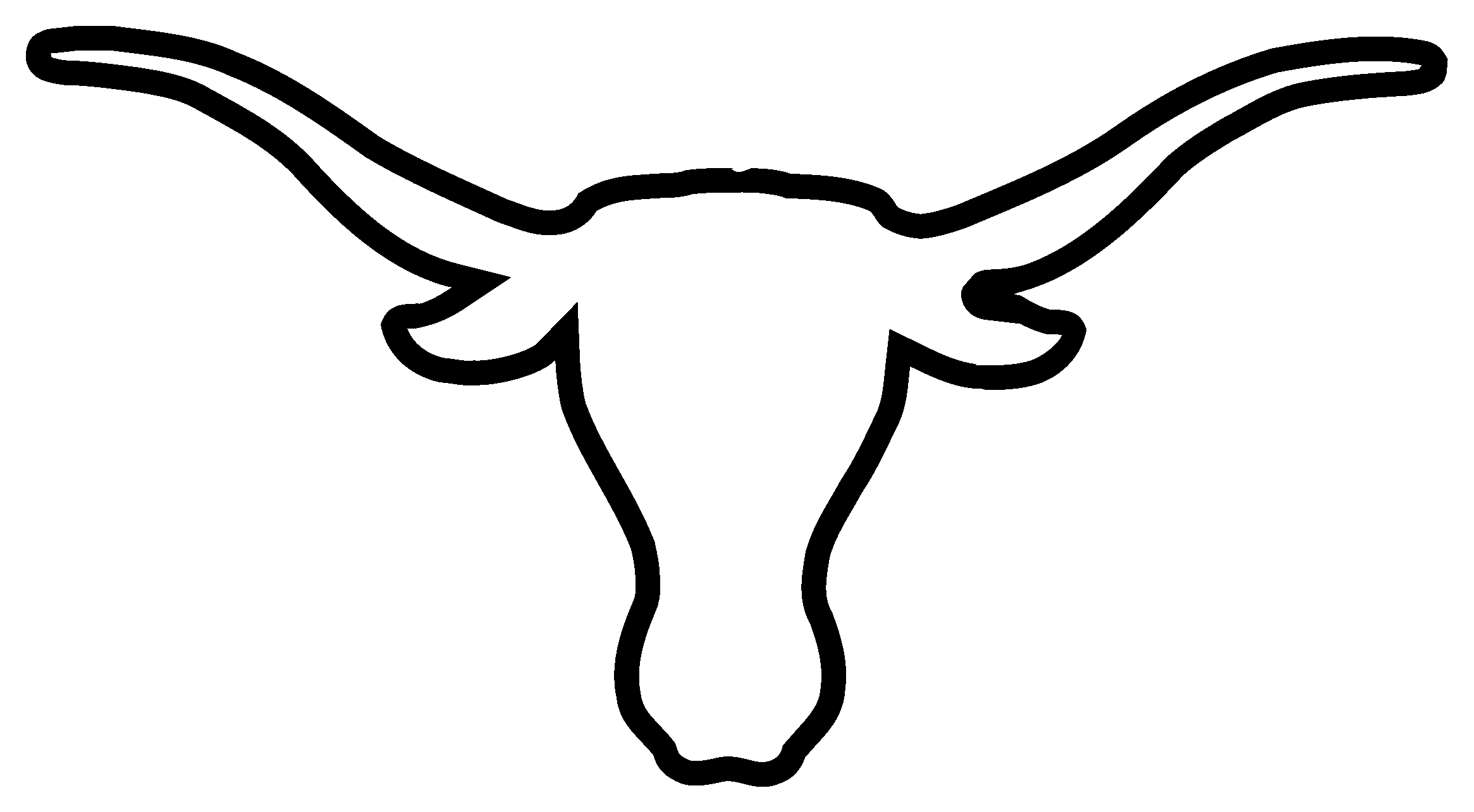 Texas Longhorns Logo Black And White - Texas Longhorn Logo Png (2400x2400)