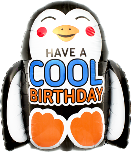 Cool Birthday Penguin Balloon - 23" Foil Balloon Cool Birthday Penguin - Mylar Balloons (500x500)