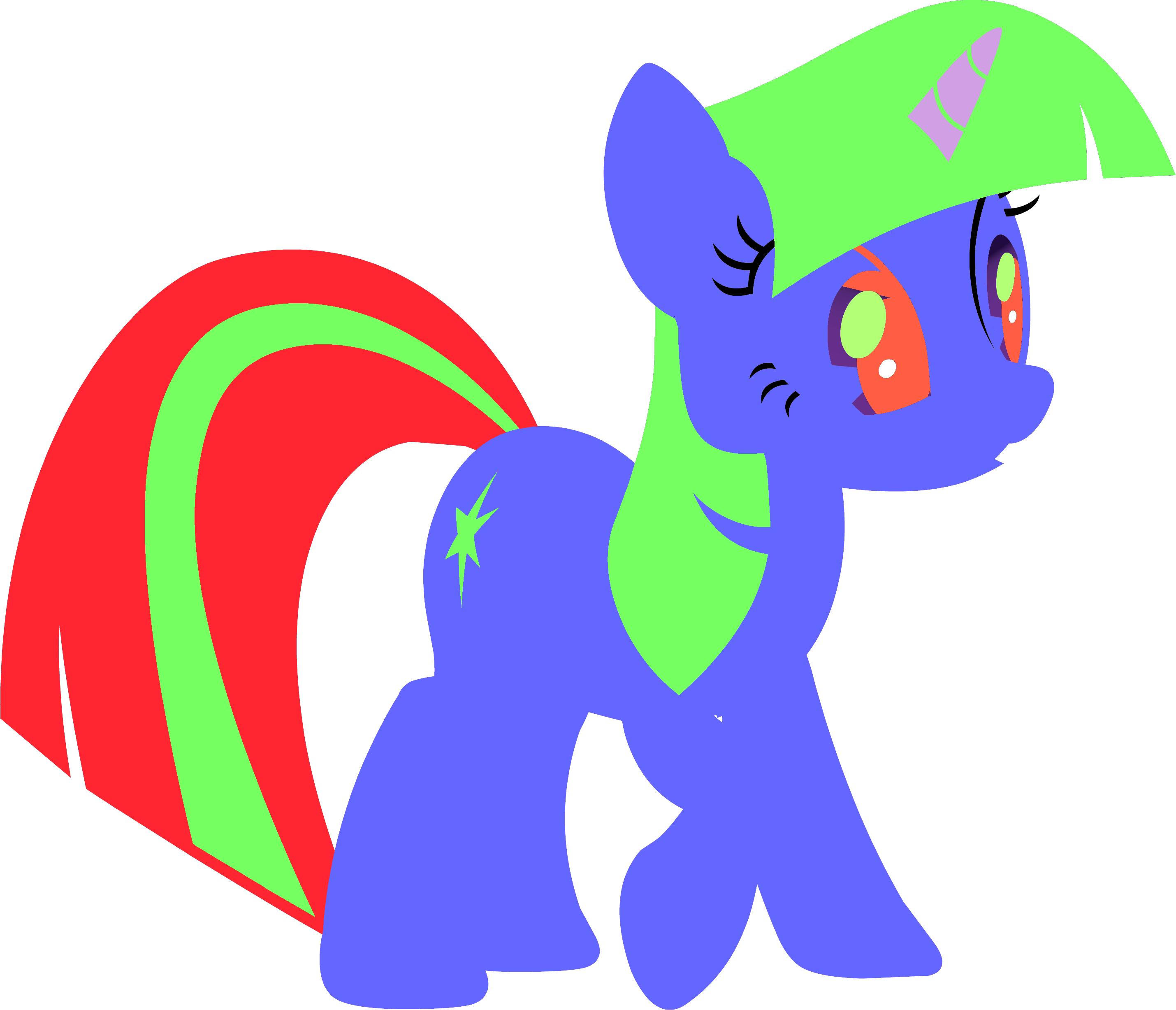 Pony Horse Clip Art Red Green Mammal Pink Vertebrate - Cartoon (2859x2455)