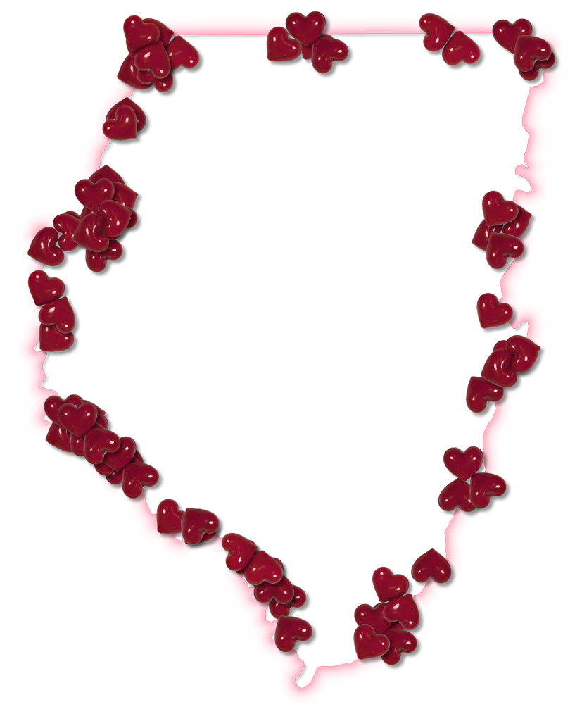 A Map Of Dixie With A Pink Glow Outline And Randomly - Doily (827x1024)