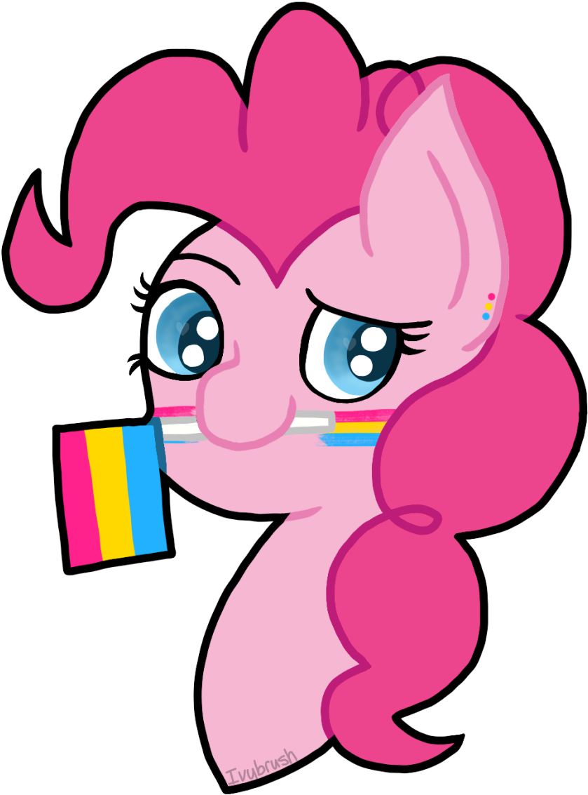 Pansexual Pinkie Pie - Cartoon (1280x1280)