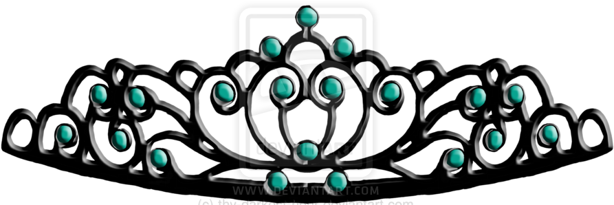 Source - Fc04 - Deviantart - Net - Report - Blue Tiara - Black Tiara Transparent Background (900x298)