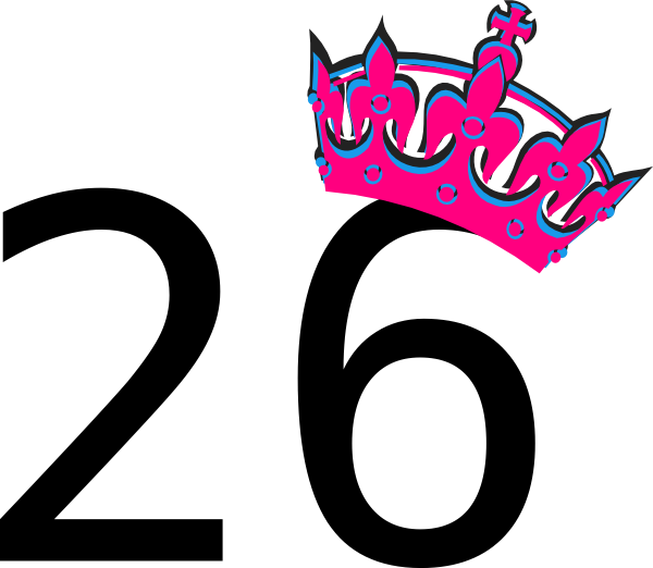 Tilted Tiara And Number 26 Png Clip Arts - Happy 15 Birthday Png (600x522)