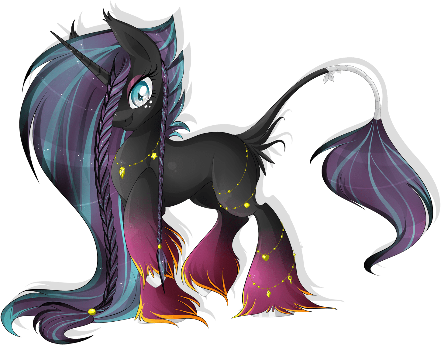 Dark Unicorn Png (1500x1192)