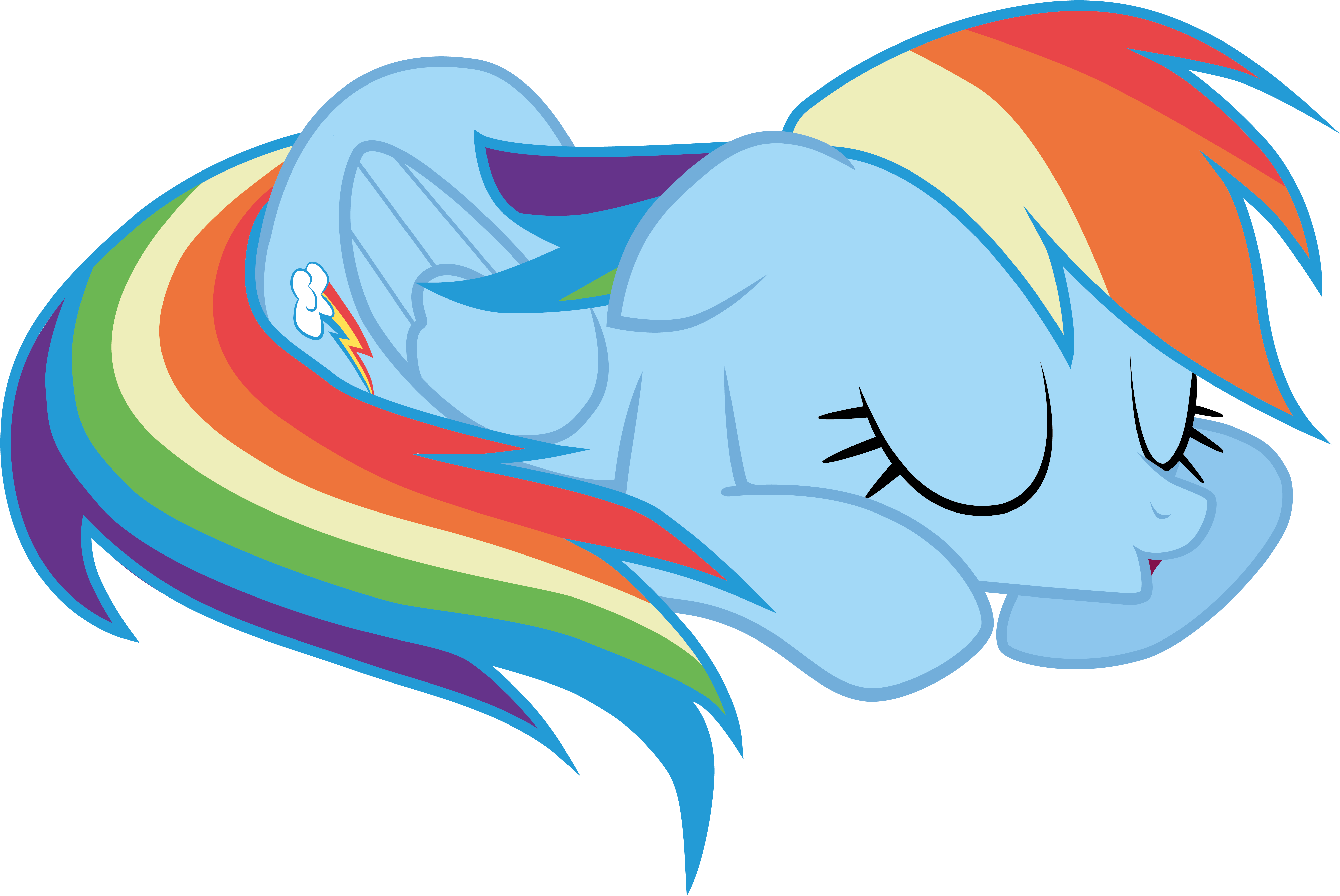 Xhydraax, Eyes Closed, Rainbow Dash, Safe, Simple Background, - Rainbow Dash Sleeping (5338x3562)