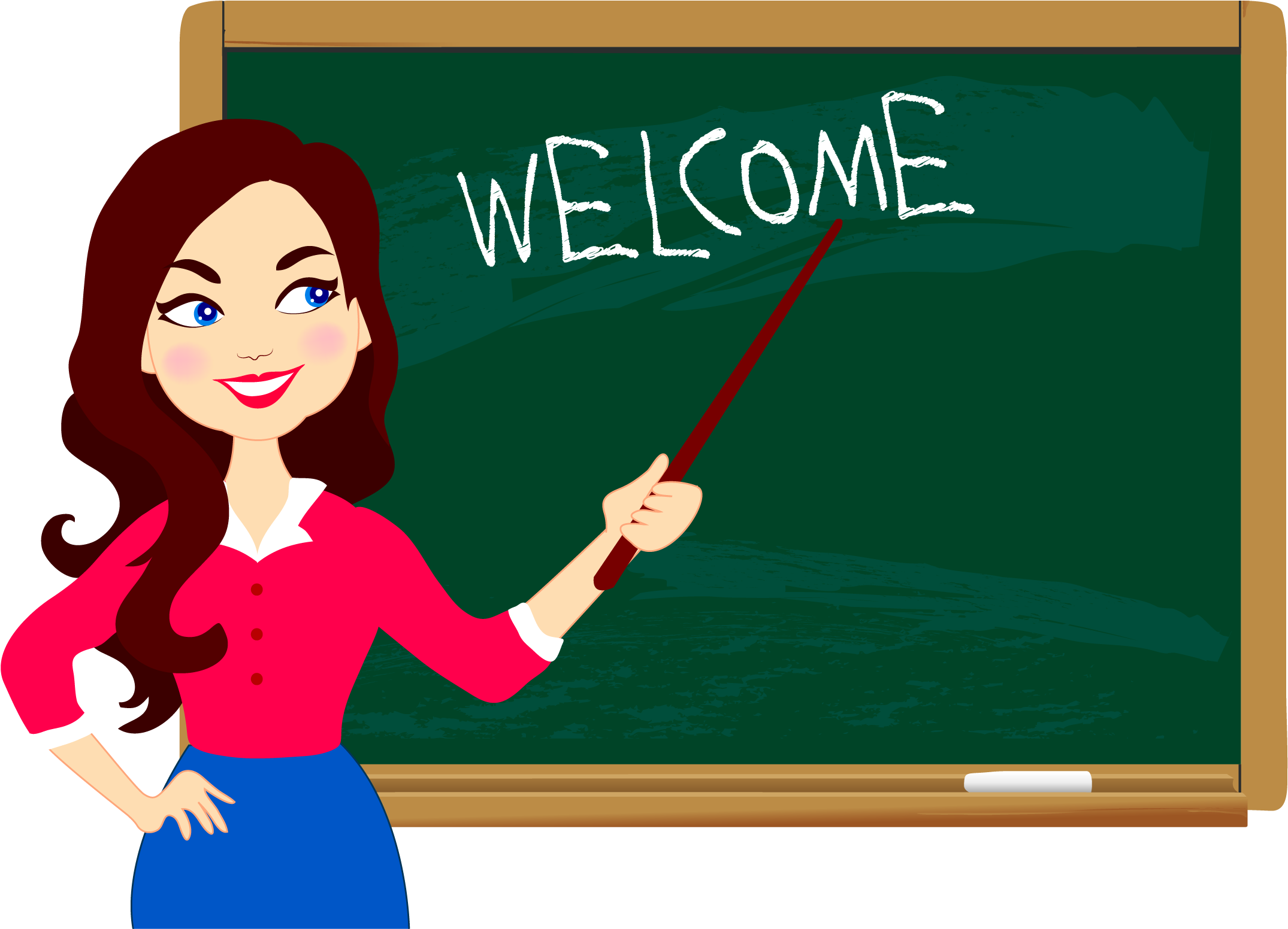 Student Teacher Blackboard Education - Welcome Back To School With Teacher (2149x1559)