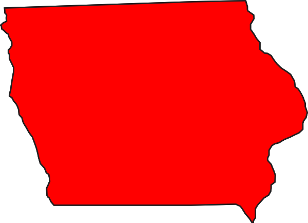 Clip Art Of Iowa (600x434)