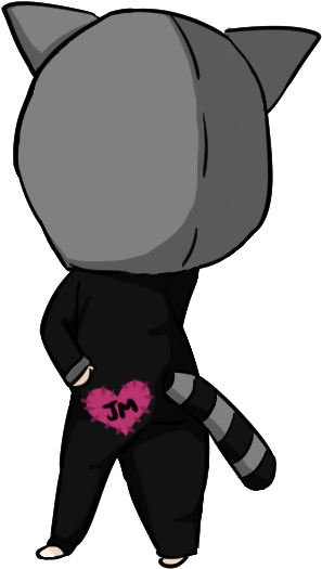 Raccoon Jimin Back By Kawaii-chocolate - Jimin (401x587)