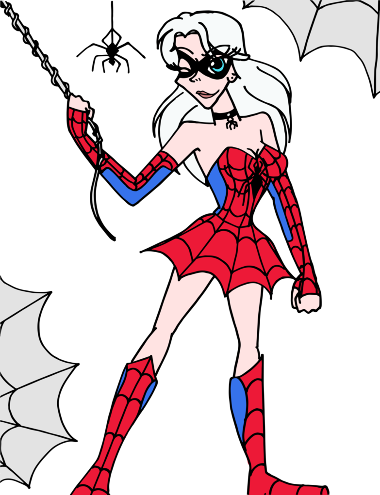 Spider-girl Line Art Colored By Edcom02 - Cartoon (783x1021)
